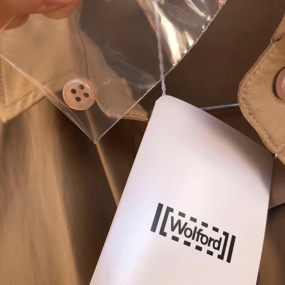 Wolford Beige Button Up Short Sleeve Safari Thong Bodysuit AU 10 NEW W TAGS - Picture 8 of 11